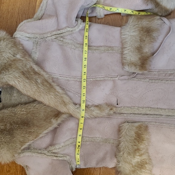 Jones New York Women's Faux Shearling Hooded Wrap Coat (Sz M/P) - Picture 11 of 12